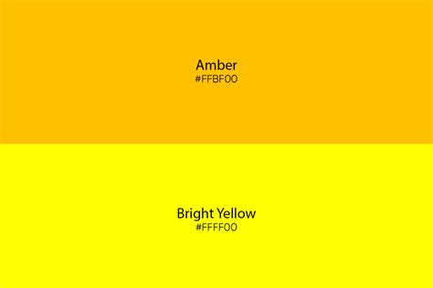 amber vs yellow
